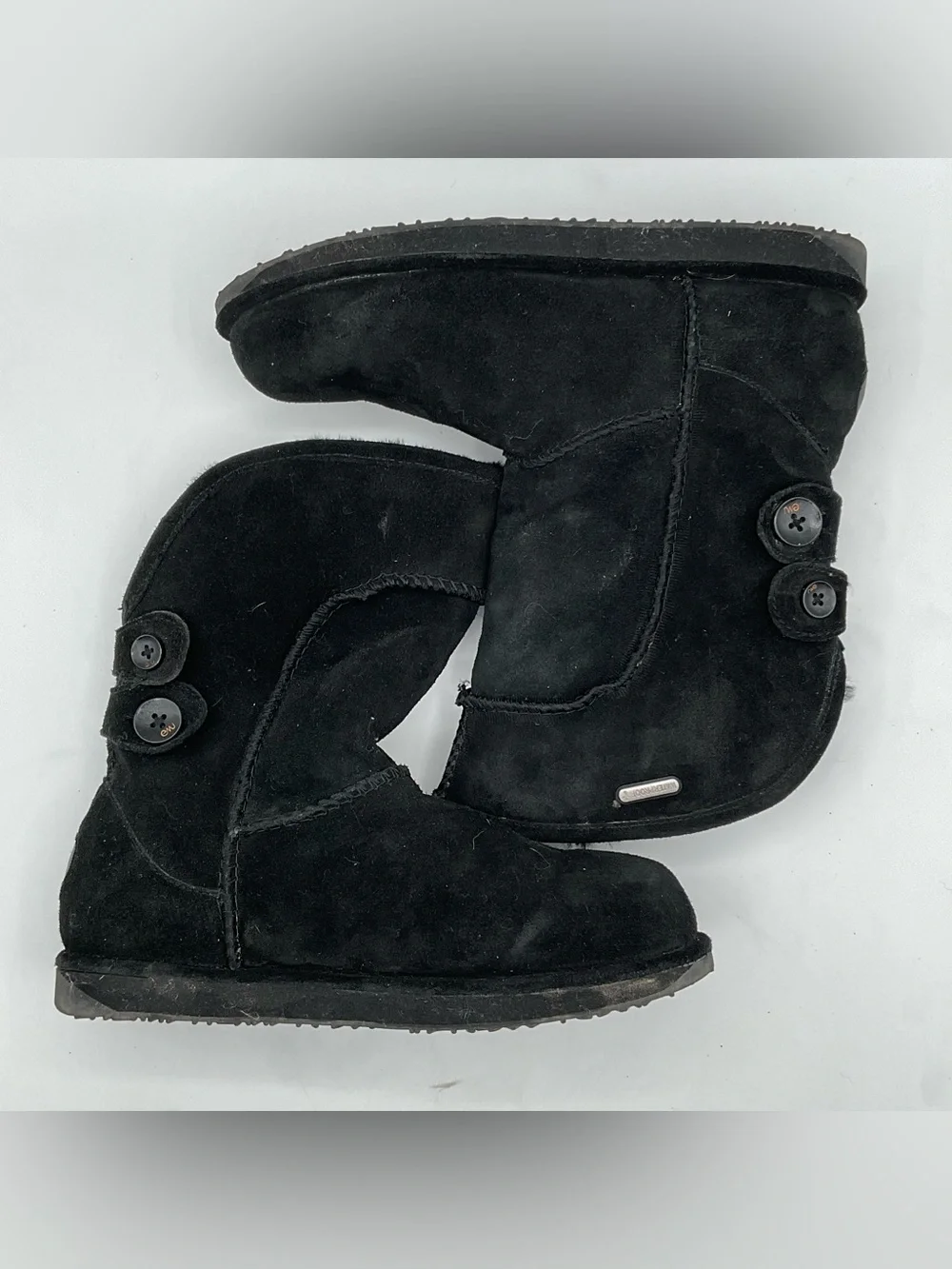 EMU Australia Women’s Black Suede Fleece Lined Mid Calf Winter Boots Size 7